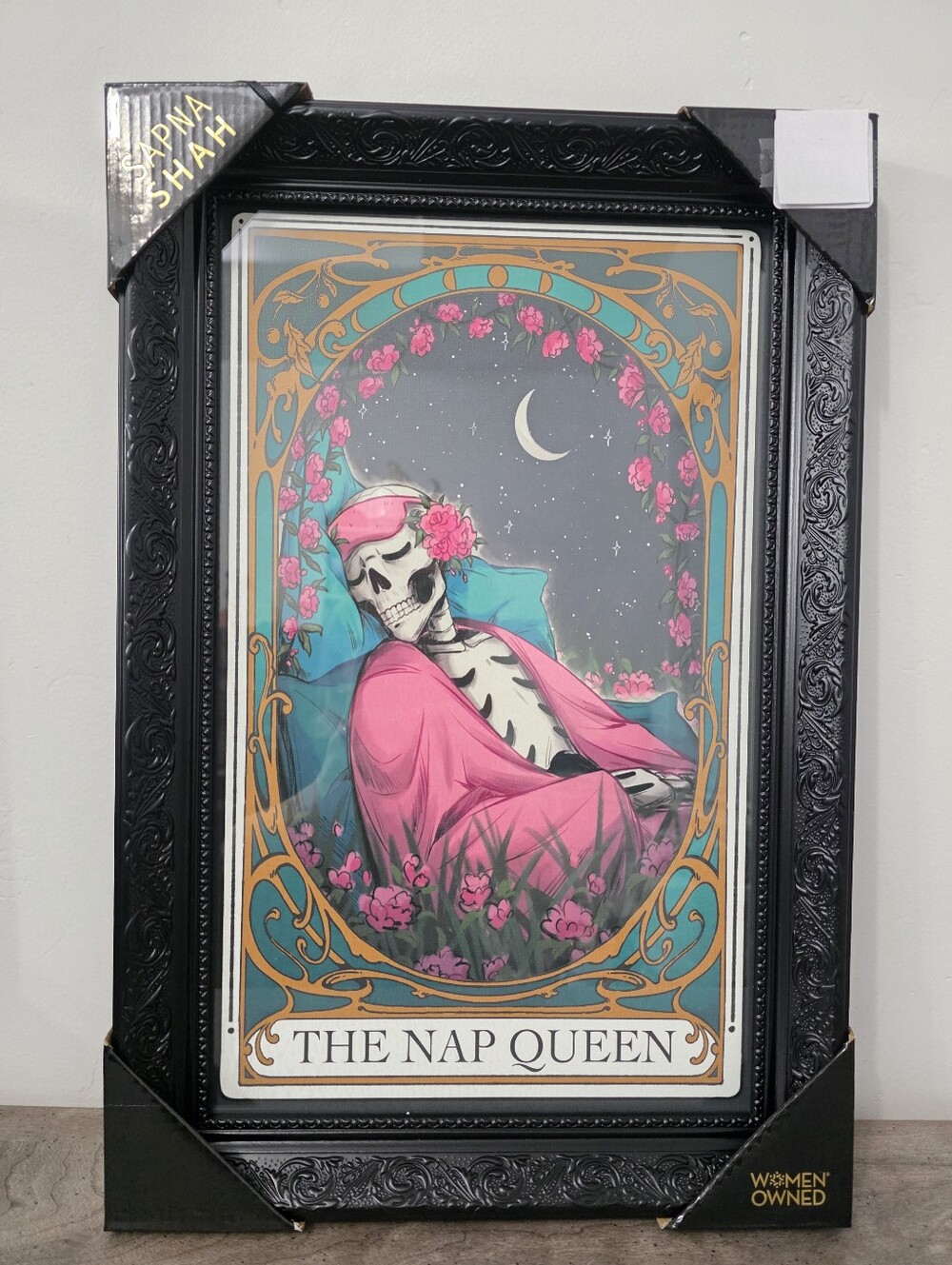 Sapna Shah The Nap Queen Tarot Card Wall Art Print Black Cat Halloween
